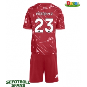 Liverpool Victor Munoz #23 Hemmaställ Barn 2026-27 Kortärmad (+ Korta byxor)